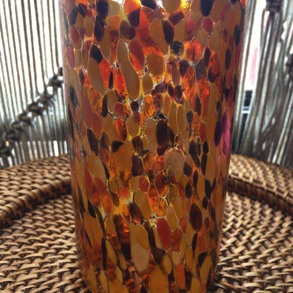 1-(VD) Vintage.Decor.70s. Speckled. Tortoise Shell.Blown Glass. - Picture 5 of 9